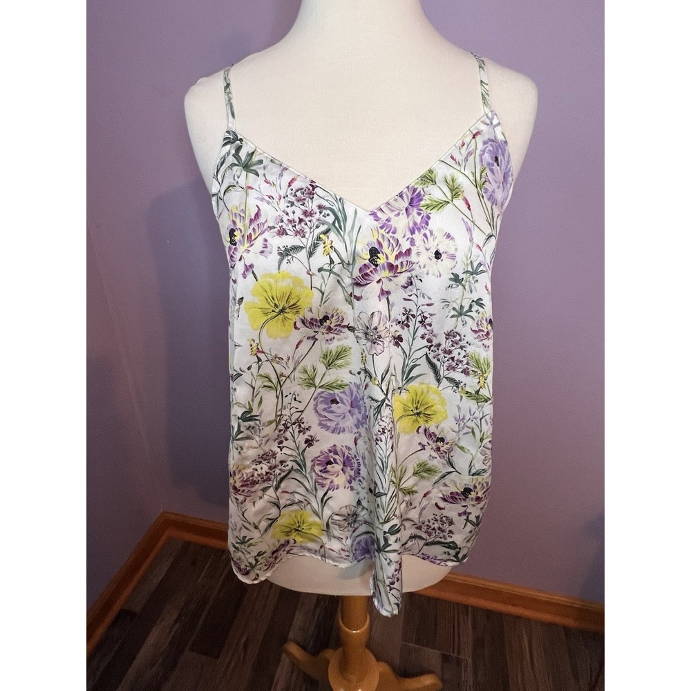 Promod Cami Floral V-Neck Lightweight Blouse Size XS